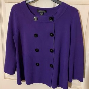Cable And Gauge Purple Sweater Sz S